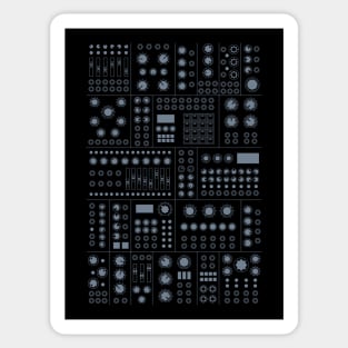 Modular Synthesizer Grey Sticker